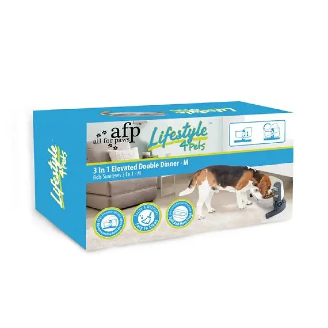 AFP All for paws AFP hævet foder og vandskål 2 x 350 ml