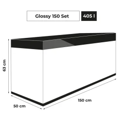 Aquael Akvarium Glossy 150 Sort 472 Liter