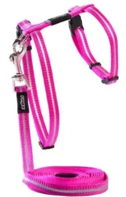 Rogz Allecat Kattesele og Linesæt 24-40 cm 1,8 m 11 mm Pink