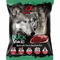 Alpha Spirit Duck Snack 50 g - kornfri hundesnack med and