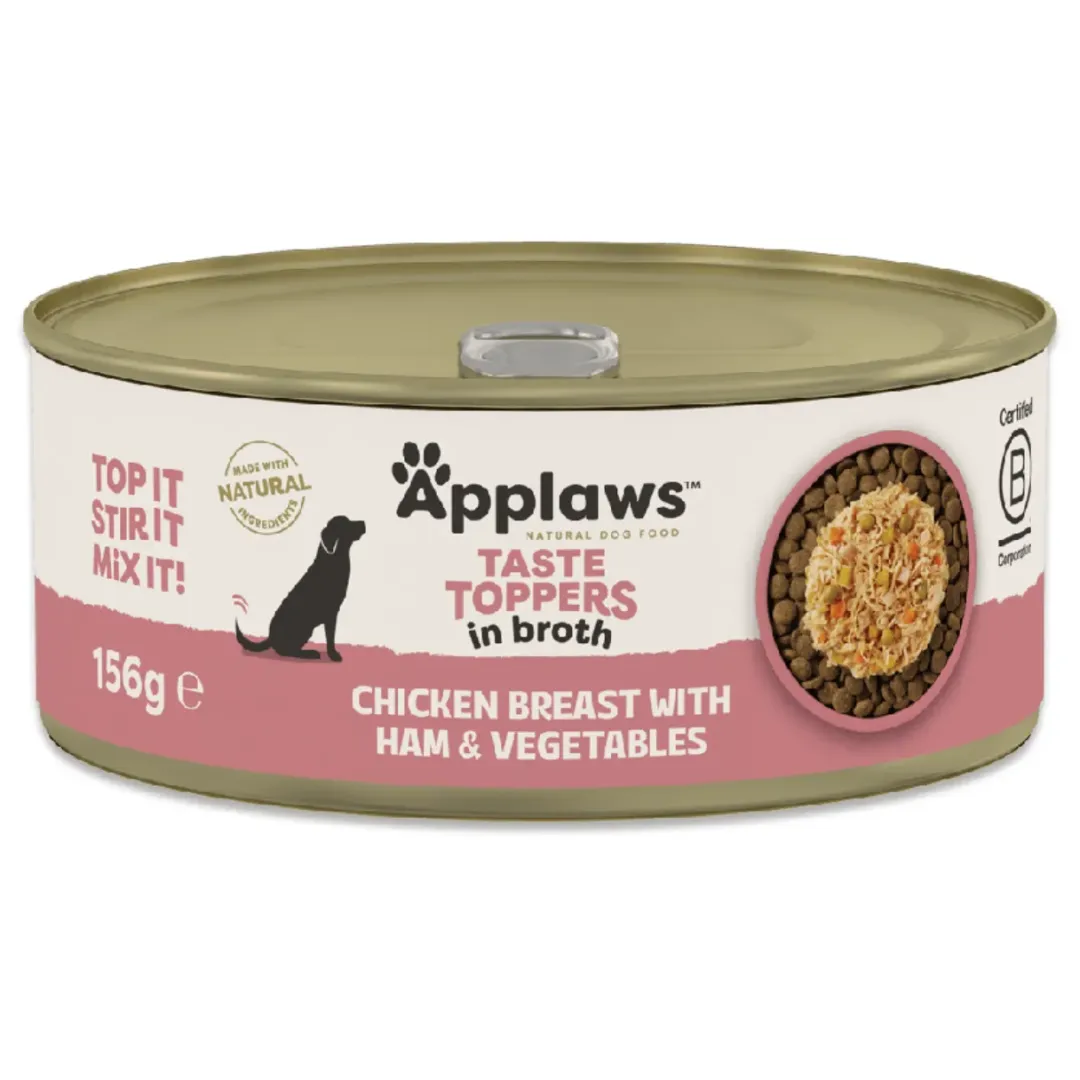 Applaws Hund & Katte mad Applaws Hundevådmad Kylling og Skinke 156 g - Sund topping til hunden
