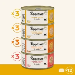 Applaws Hund & Katte mad Applaws Kattevådmad Kyllingekasse 12 x 70 g