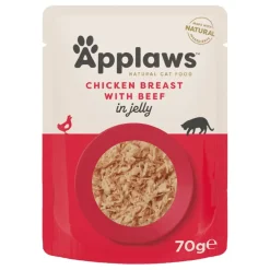 Applaws Hund & Katte mad Applaws Kattevådmad kylling og okse 70 g (pouch)