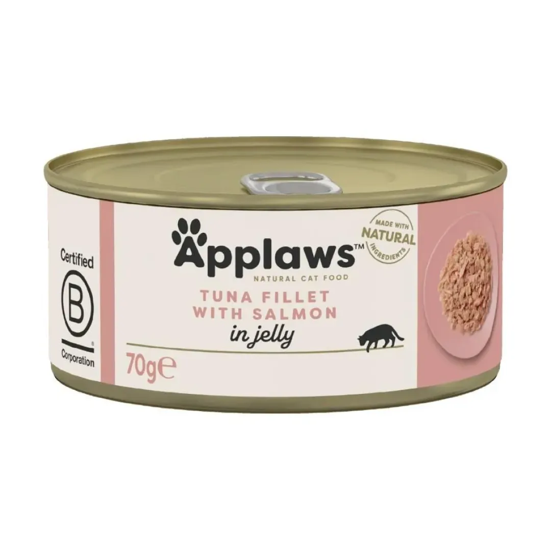 Applaws Hund & Katte mad Applaws Kattevådmad med tun og laks gele 70 g