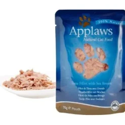 Applaws Hund & Katte mad Applaws Kattevådmad Tunfillet & Havbars 70 g (pouch)