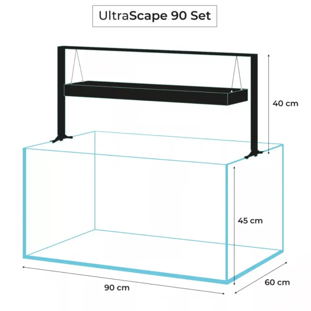 Aquael Akvarie og Lampe Ultra Scape 90 Forest