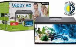 Aquael Leddy Startersæt Day & Night Plus 54 Liter Sort Lampe