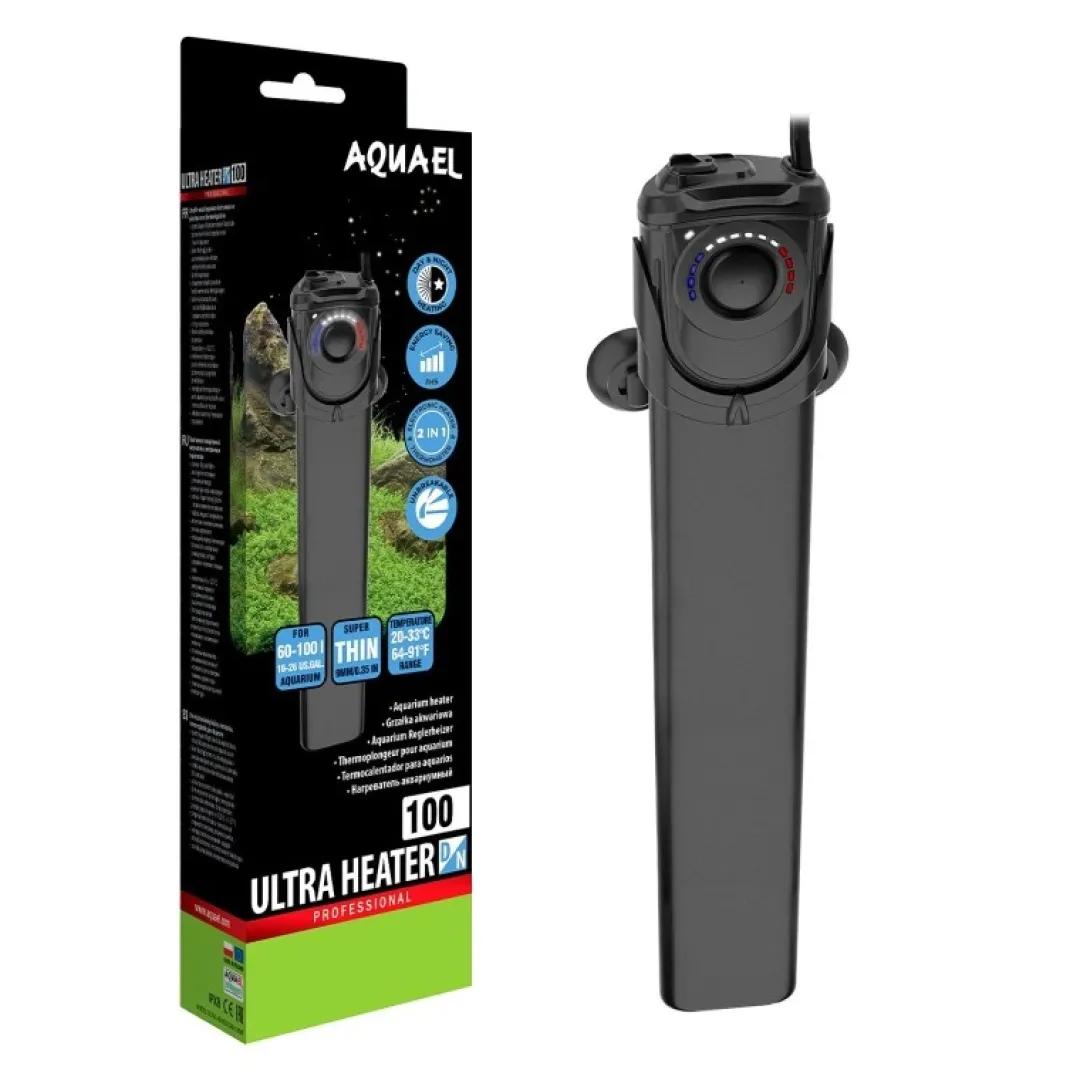 Aquael Ultra heater 200 W Dag og Nat Varmelegeme