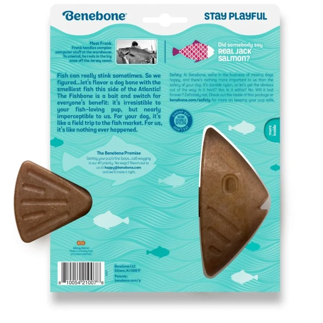 Benebone Fishbone M - tyggeben med laksesmag
