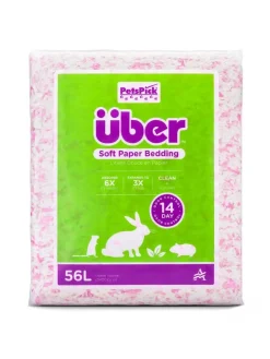 Premier Pet Über Papirstrøelse 56 L pink og hvid