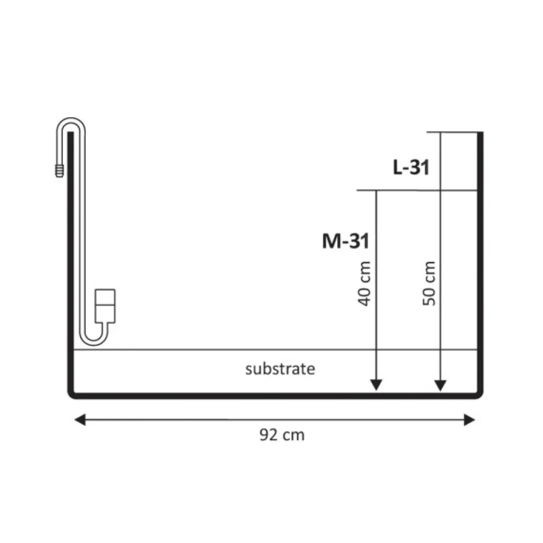 Blau - Aquaristic Blau Rustfrit stål CO2 Diffuser M31 30 cm
