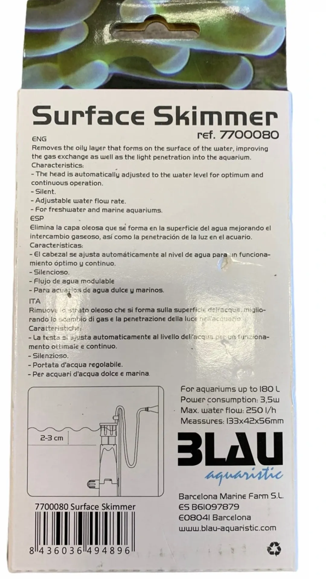 Blau - Aquaristic Blau Surface Skimmer