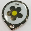 MiniZoo Blomst hundetegn med diamant hvid