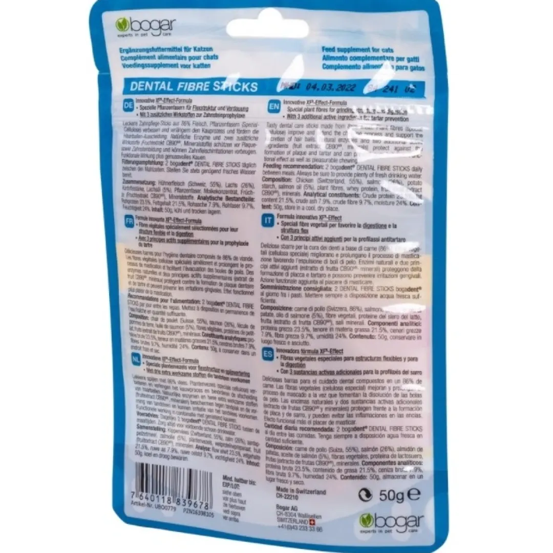 Bogadent Cat Dental Fibre Sticks Laks 50 g