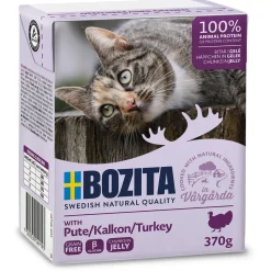 Bozita - Swedish natural quality Bozita Kattefoder Bidder i Gele med Kalkun 370 gram