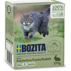 Bozita - Swedish natural quality Bozita Kattefoder Bidder i Sovs med Kanin 370 gram
