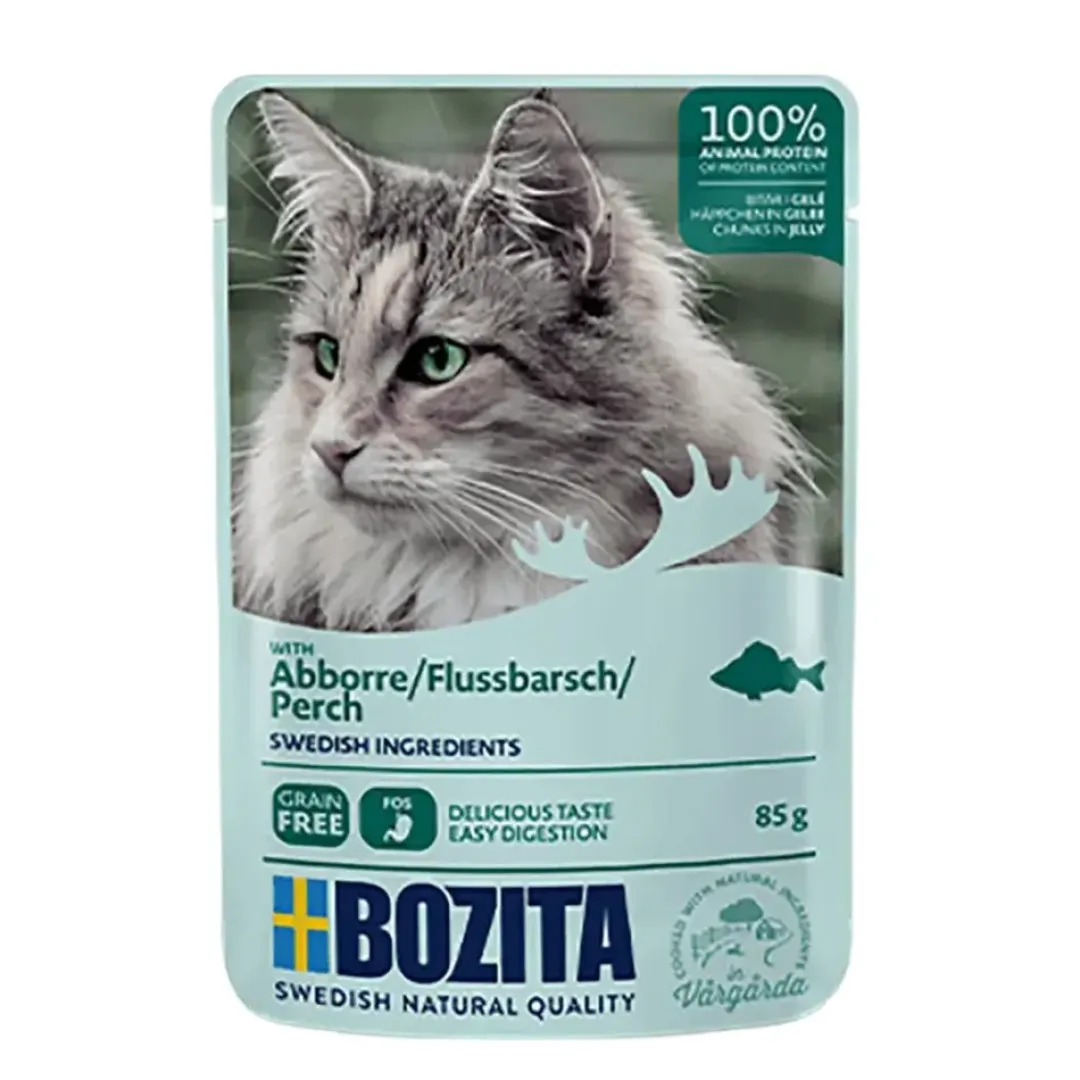 Bozita - Swedish natural quality Bozita Kattefoder pose 85g aborre gele