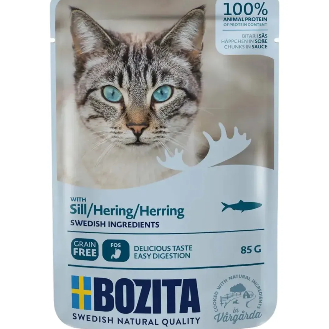 Bozita - Swedish natural quality Bozita Kattefoder pose 85g sild sovs