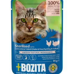 Bozita - Swedish natural quality Bozita Kattefoder pose 85g Steriliseret kylling og kalkun sovs