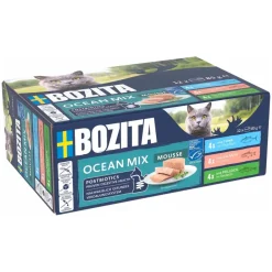Bozita - Swedish natural quality Bozita Mousse Blandet Hav 12x85 g - Tun, Laks & Sej til Kat