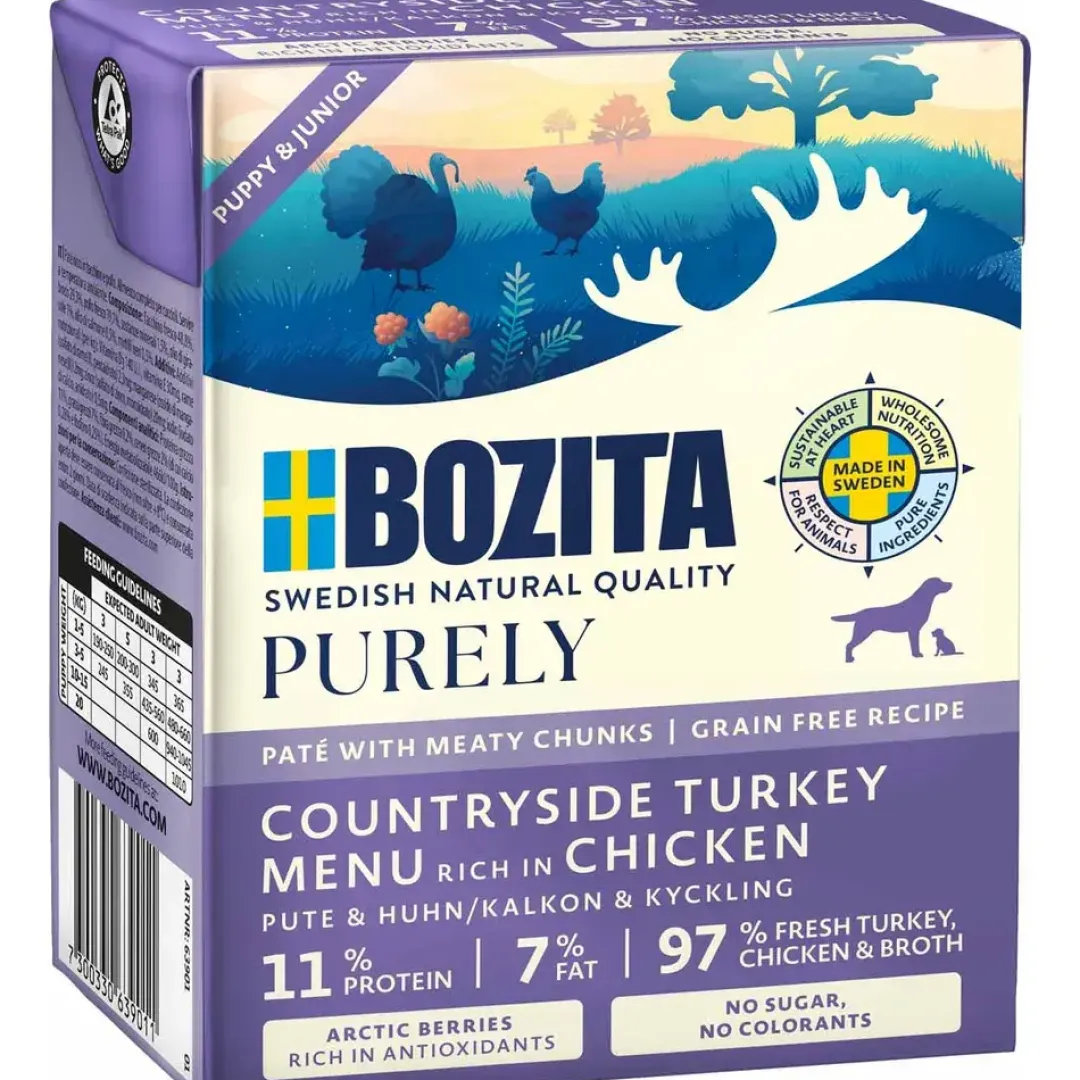 Bozita - Swedish natural quality Bozita Purely Pate Puppy & Junior 370 g - Naturligt hvalpefoder