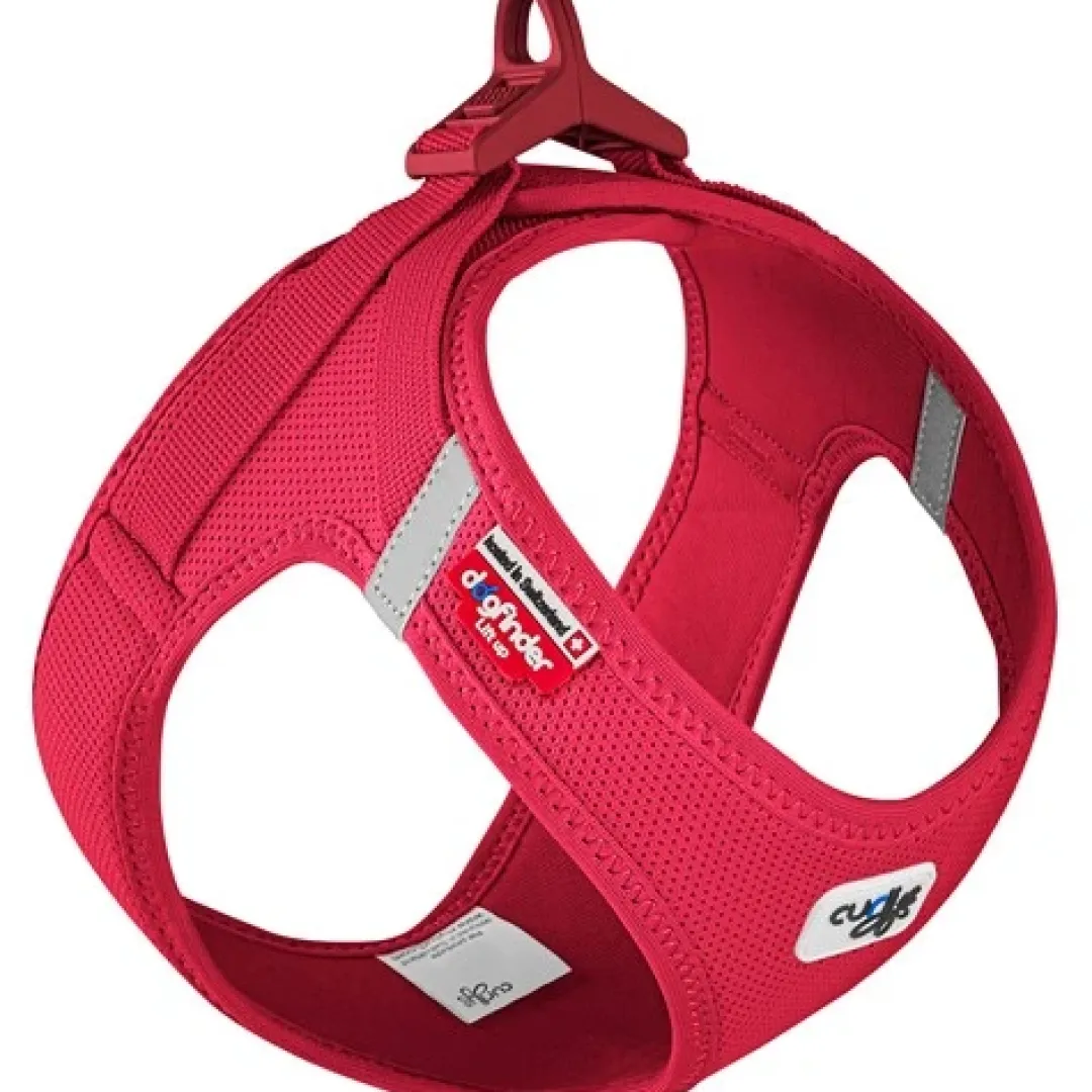 Curli Vest hundesele Clasp Air Mesh Rød S bryst 38-43 cm - let og sikker komfort