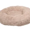 Flamingo Cushion Krems fluffy rund hundeseng small beige