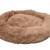 Flamingo Cushion Krems fluffy rund hundeseng medium khaki
