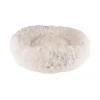 Flamingo Cushion Krems fluffy rund hundeseng small hvid