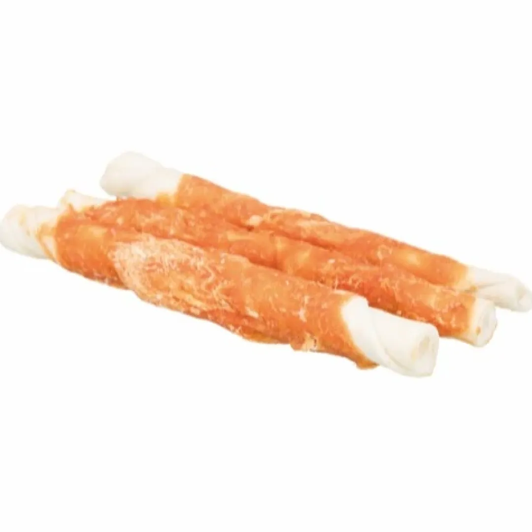 Trixie Denta Fun Kyllinge Tyggerulle 17 cm - naturligt tyggeben til hunde