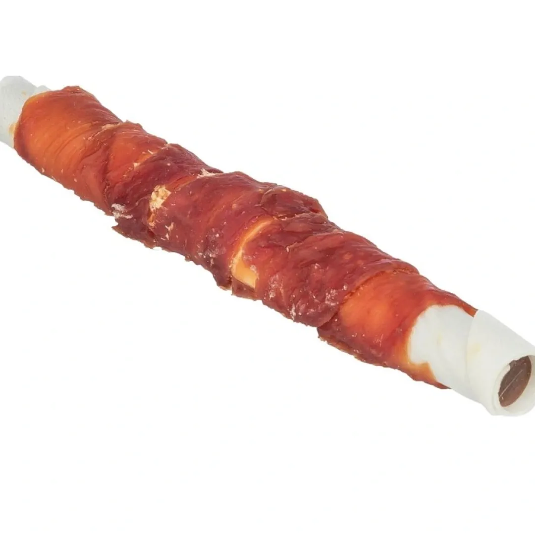 Trixie Denta Fun Tyggerulle med and og kyllingelever 17 cm - lækker hundesnack