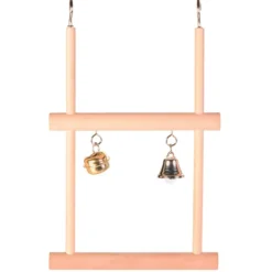 Trixie Dobbelt trægynge med klokke