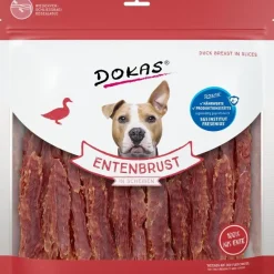 Dokas Premium Hunde og Kattesnacks Dokas Andebryststrimler 900 g - stor pakke hundesnacks