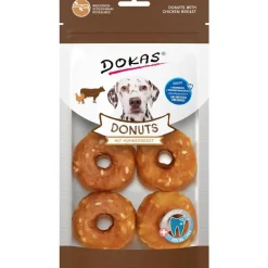 Dokas Premium Hunde og Kattesnacks Dokas Donuts med kyllingebryst 160 g - sjove og naturlige hundesnacks