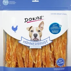 Dokas Premium Hunde og Kattesnacks Dokas Kyllingebryststrimler 900 g - stor pakke hundesnacks