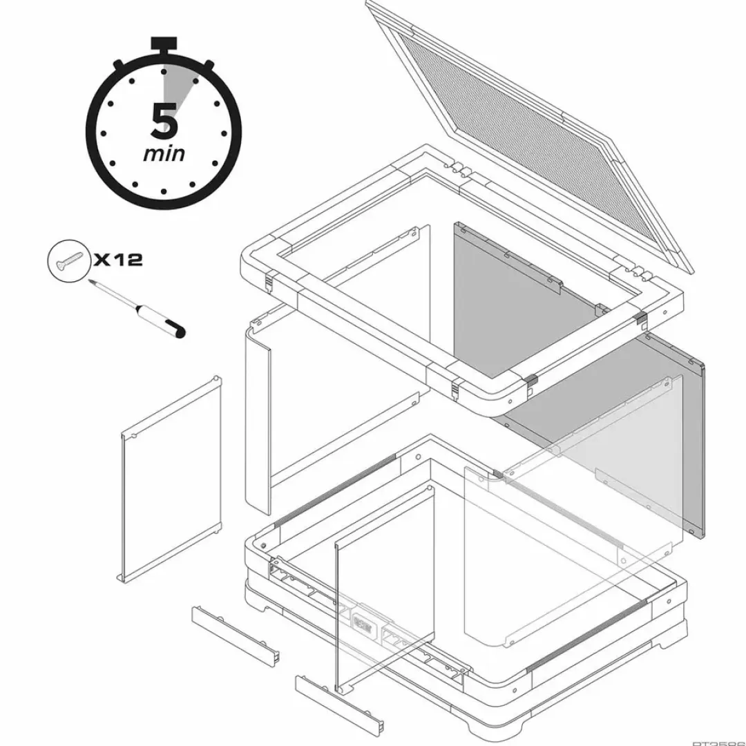 ExoTerra Glas Terrarium Vista 60 Buet rude
