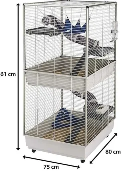 Ferplast Furet Tower Fritte gnaverbur (75 x 80 x 161 cm)