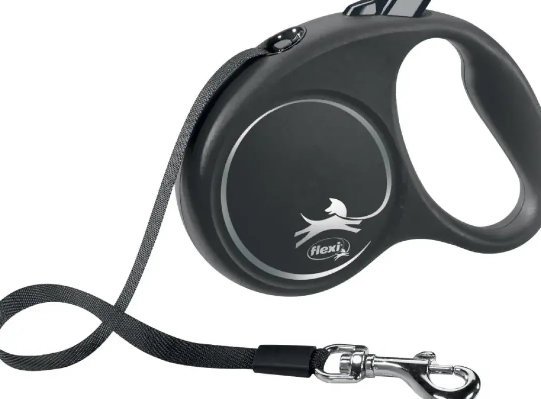Flexi Hundesnor Flexi Black Design bånd L 5 meter 50 kg sort