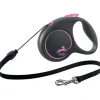 Flexi Hundesnor Flexi Black Design bånd M 5 meter 20 kg pink