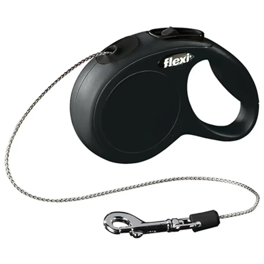 Flexi Hundesnor Flexi New Classic XS Hundeline Sort 3 m - maks 8 kg