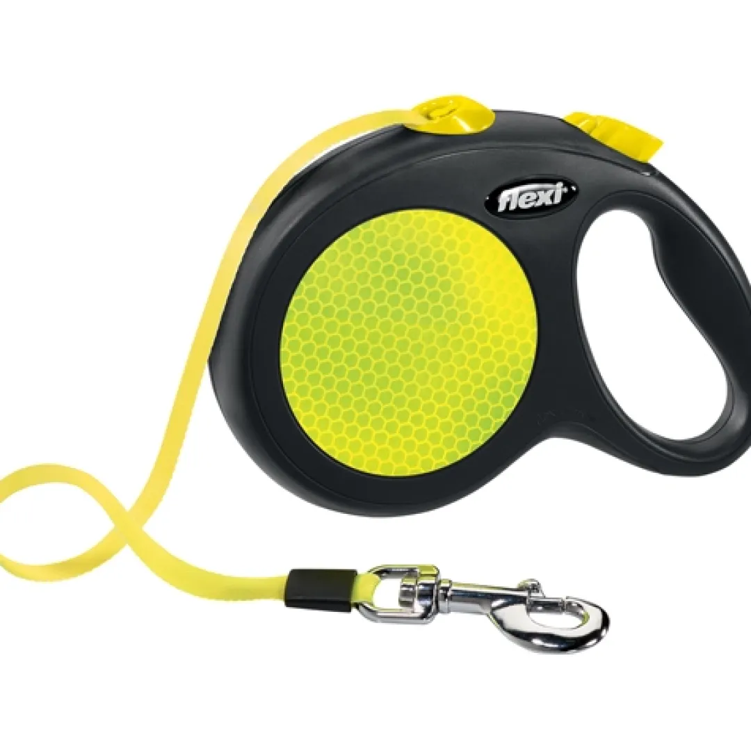 Flexi Hundesnor Flexi New Neon bånd L 5 m 50 kg neon gul