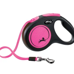 Flexi Hundesnor Flexi New Neon bånd M 5 meter 25 kg pink