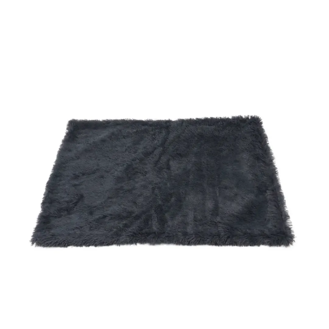 MiniZoo Fluffy hundetæppe 100x70 cm koksgrå til hund - blødt underlag med skridsikker bund