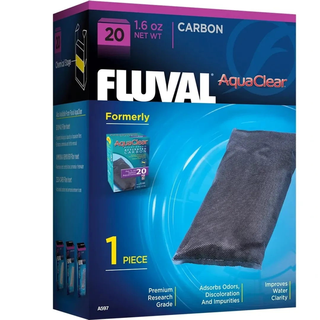 AquaClear Fluval AC 20 og Edge Aktiv kul
