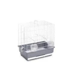 FOP Pet Products FOP Fuglebur Alfa 3 Hvide tremmer og grå bund