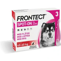 Frontline Frontect spot on 3 x 6 ml til hunde 40-60 kg - effektiv beskyttelse mod parasitter