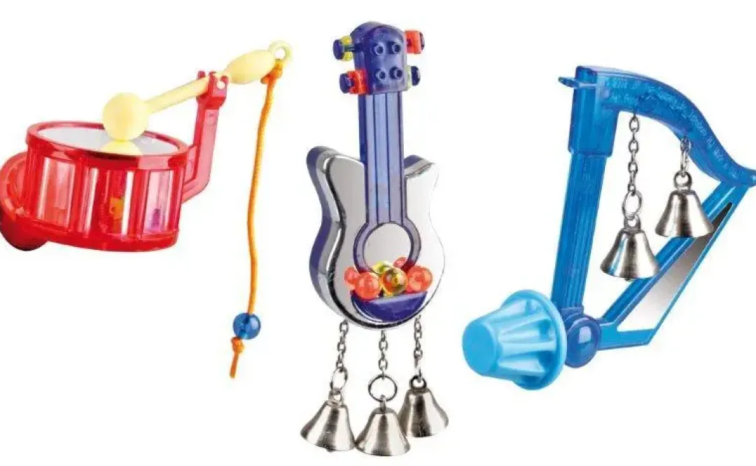 Flamingo Fuglelegetøj Musik harpe, tromme eller guitar
