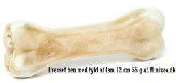 Treattime Håndlavet Presset Tyggeben med fyld af lam 12 cm 55 g - naturlig hundesnack