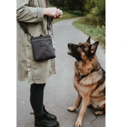 Hunter Hunde Godbidstaske Alva med skulderrem Grå
