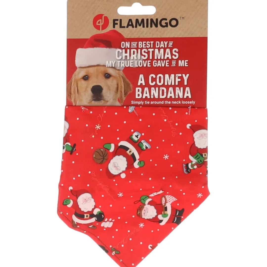 Flamingo Hunde Juletørklæde 60 x 31 cm - jule hundetilbehør